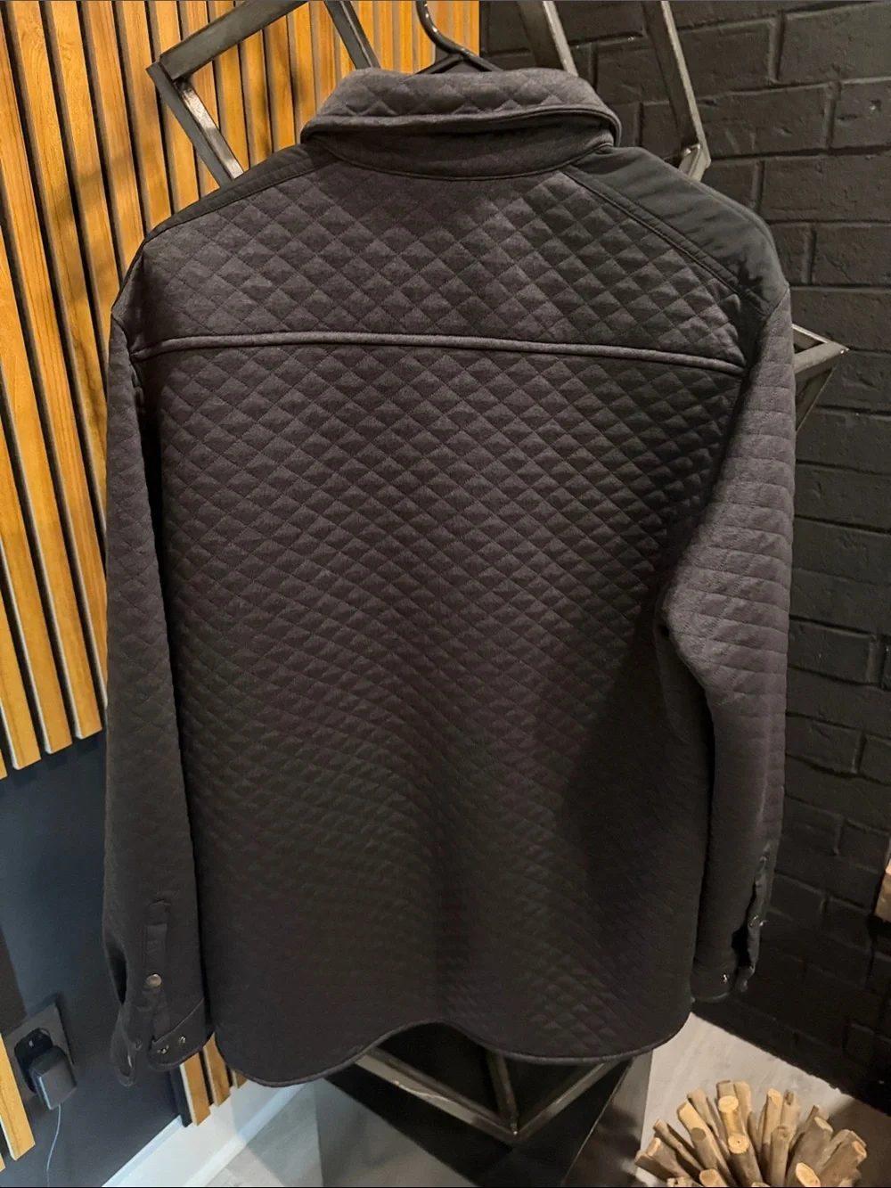 Daniel Cremieux Black Quilted Shirt Jacket